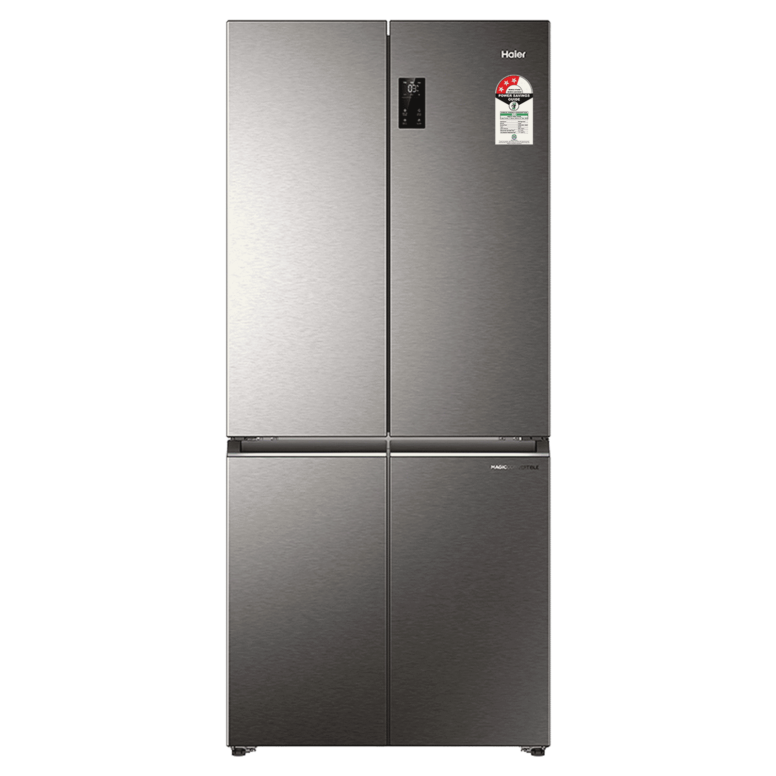 Haier 520 Litres 3 Star Frost Free French Door Convertible Refrigerator (HRB-600IS, Inox Steel)