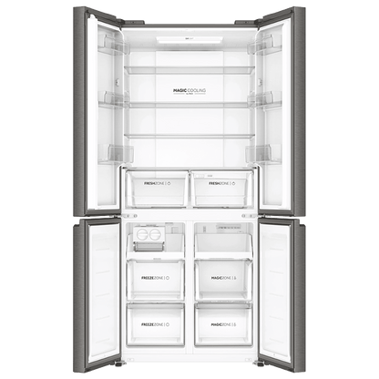 Haier 520 Litres 3 Star Frost Free French Door Convertible Refrigerator (HRB-600IS, Inox Steel)