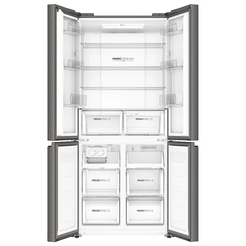 Haier 520 Litres 3 Star Frost Free French Door Convertible Refrigerator (HRB-600IS, Inox Steel)