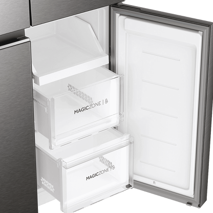 Haier 520 Litres 3 Star Frost Free French Door Convertible Refrigerator (HRB-600IS, Inox Steel)