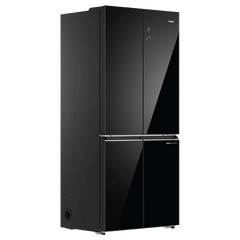 Haier 520 Litres 3 Star Frost Free French Door Convertible Refrigerator with Colorful Digital Display Panel (HRB-600KGU1, Black Glass)