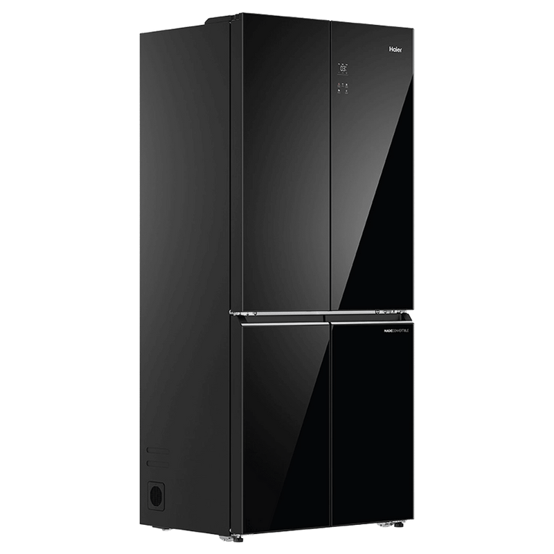 Haier 520 Litres 3 Star Frost Free French Door Convertible Refrigerator with Colorful Digital Display Panel (HRB-600KGU1, Black Glass)