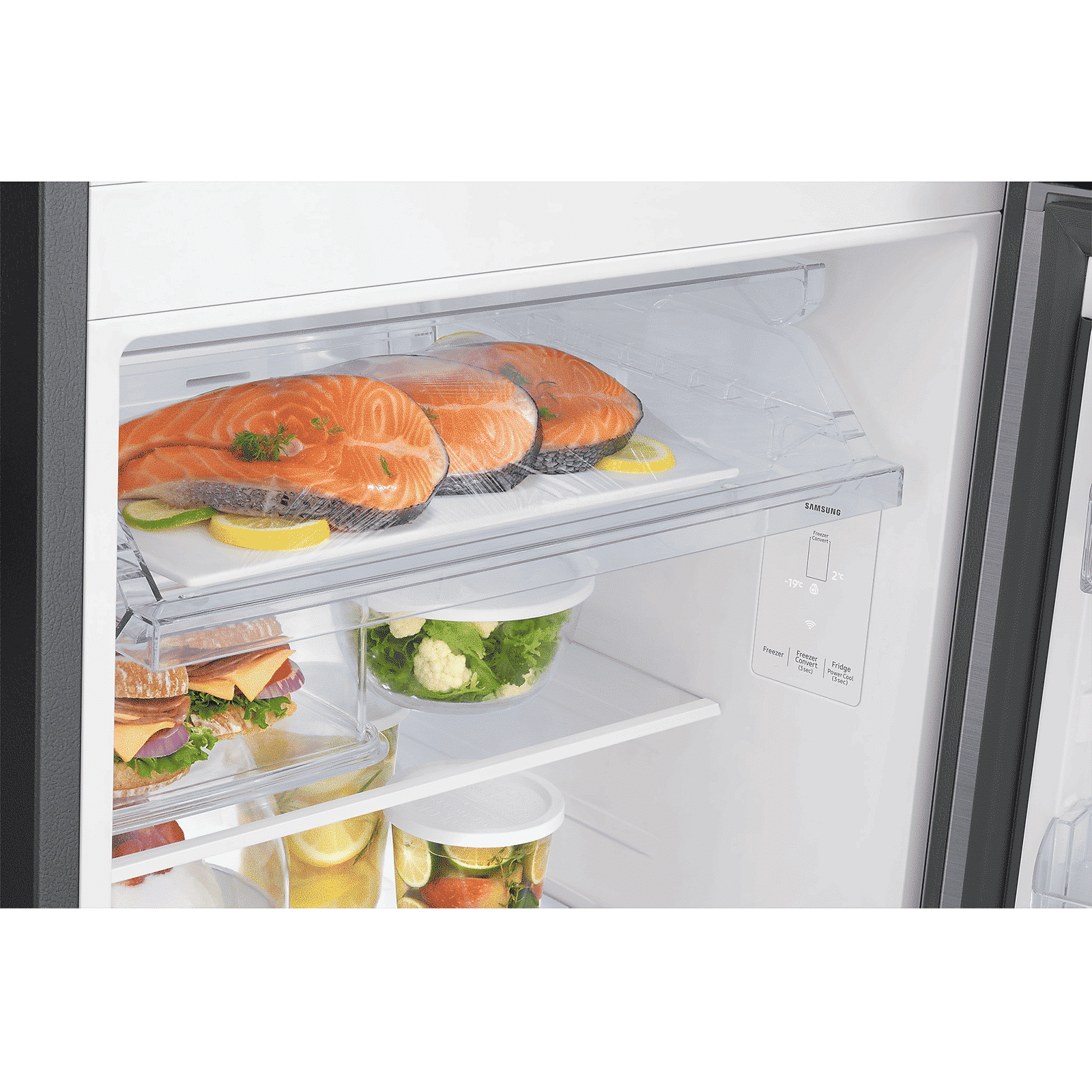 SAMSUNG 330 Litres 3 Star Frost Free Double Door Smart Wifi Enabled Refrigerator with Bespoke AI (RT34DG5A4DS8HL, Elegant Inox)