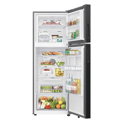 SAMSUNG 330 Litres 3 Star Frost Free Double Door Smart Wifi Enabled Refrigerator with Bespoke AI (RT34DG5A4DBXHL, Luxe Black)