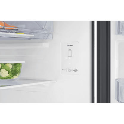 SAMSUNG 330 Litres 3 Star Frost Free Double Door Smart Wifi Enabled Refrigerator with Bespoke AI (RT34DG5A4DBXHL, Luxe Black)
