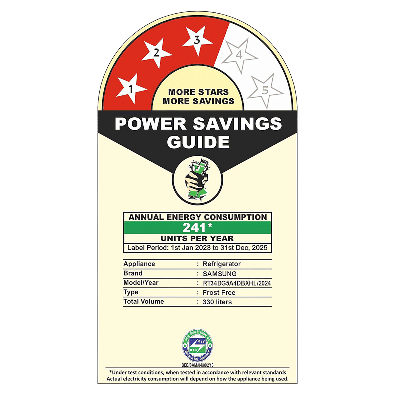 SAMSUNG 330 Litres 3 Star Frost Free Double Door Smart Wifi Enabled Refrigerator with Bespoke AI (RT34DG5A4DBXHL, Luxe Black)