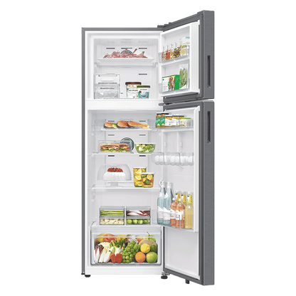 SAMSUNG 350 Litres 2 Star Frost Free Double Door Smart Wifi Enabled Refrigerator with Bespoke AI (RT38DG5A2BSLHL, Real Stainless)