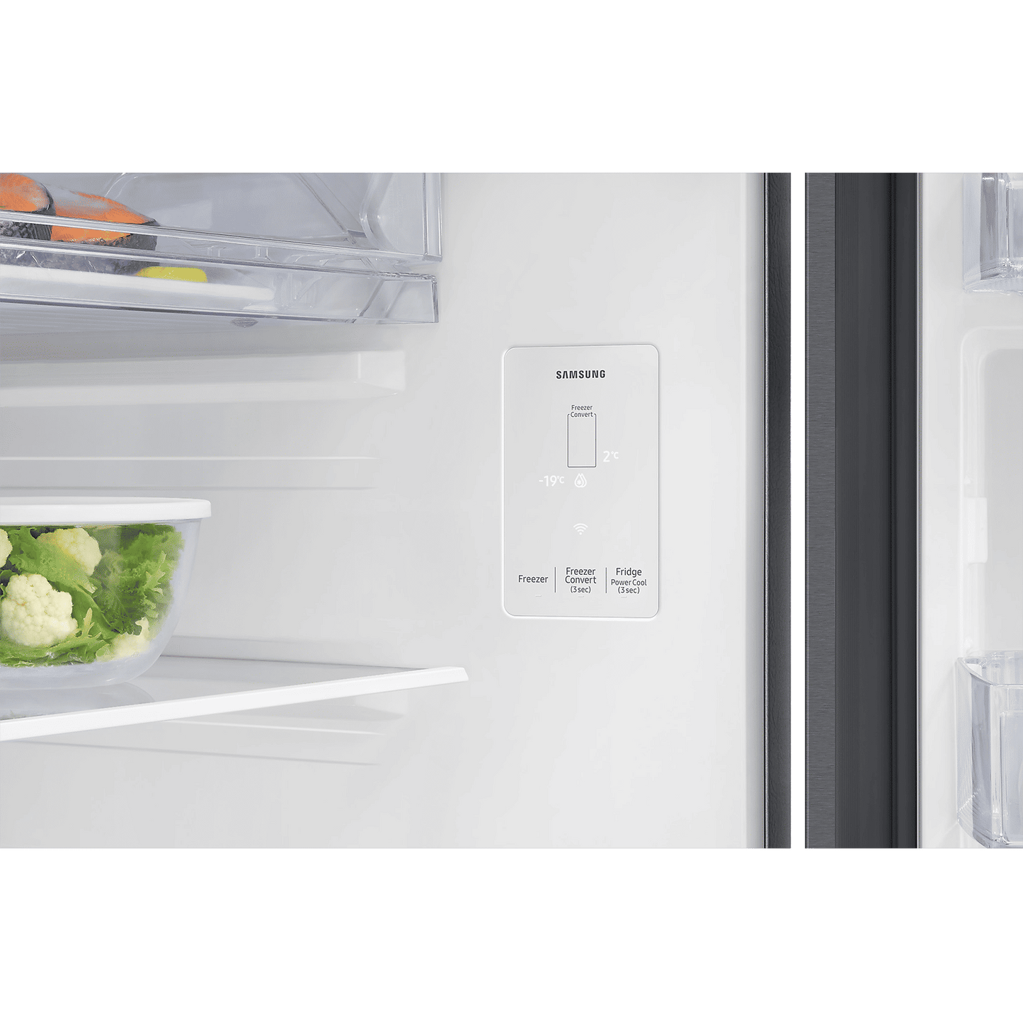 SAMSUNG 350 Litres 2 Star Frost Free Double Door Smart Wifi Enabled Refrigerator with Bespoke AI (RT38DG5A2BSLHL, Real Stainless)