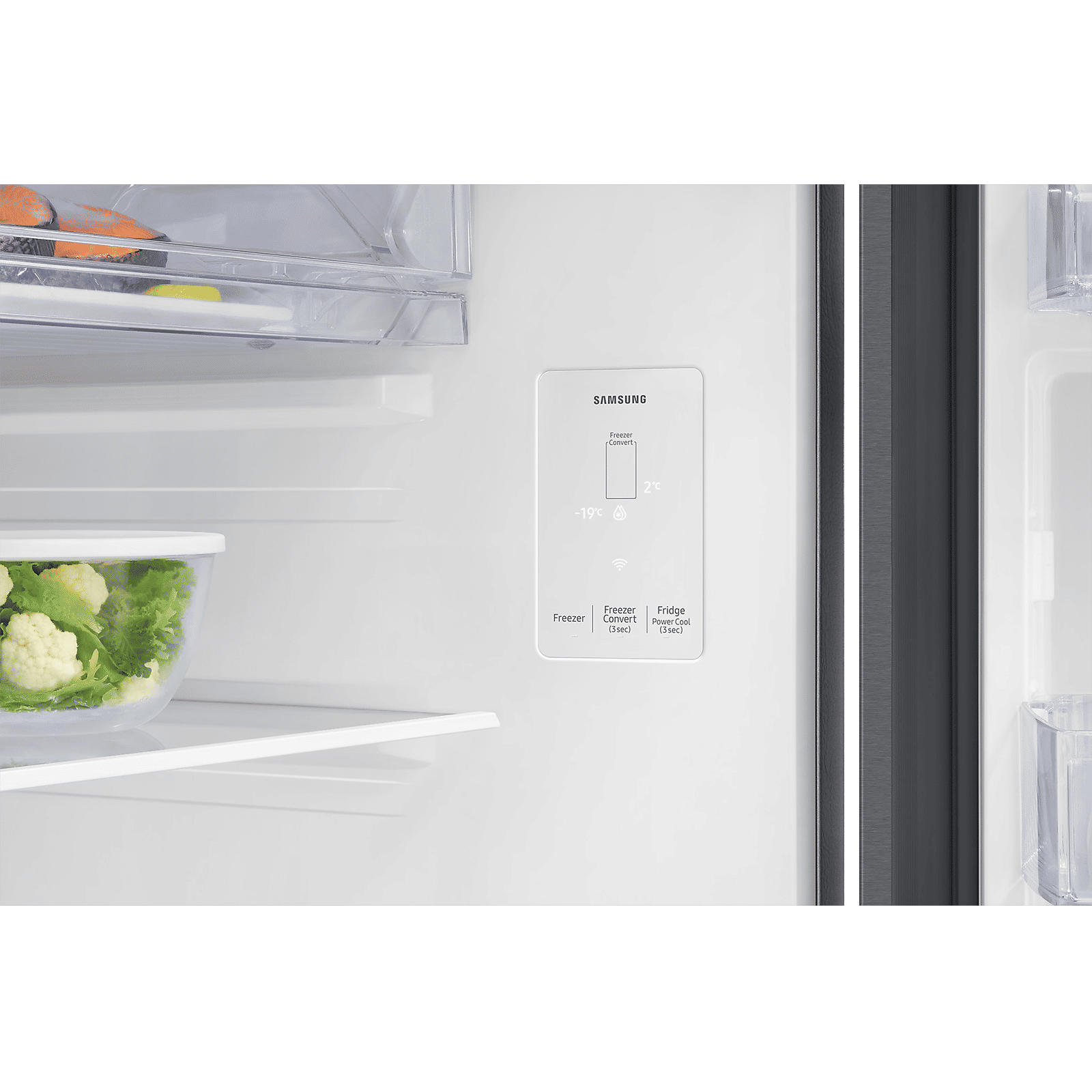 SAMSUNG 350 Litres 2 Star Frost Free Double Door Smart Wifi Enabled Refrigerator with Bespoke AI (RT38DG5A2BSLHL, Real Stainless)