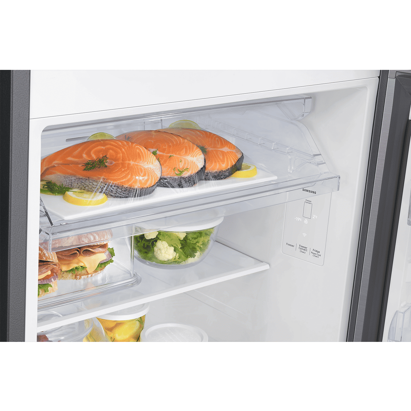 SAMSUNG 350 Litres 3 Star Frost Free Double Door Smart Wifi Enabled Refrigerator with Bespoke AI (RT38DG5A4DS8HL, Elegant Inox)
