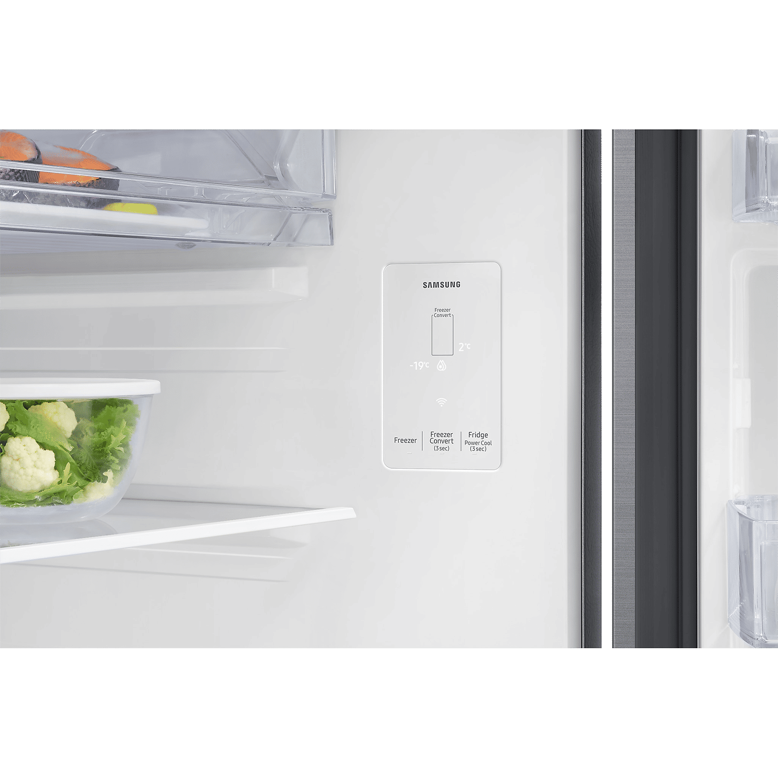 SAMSUNG 350 Litres 3 Star Frost Free Double Door Smart Wifi Enabled Refrigerator with Bespoke AI (RT38DG5A4DS8HL, Elegant Inox)