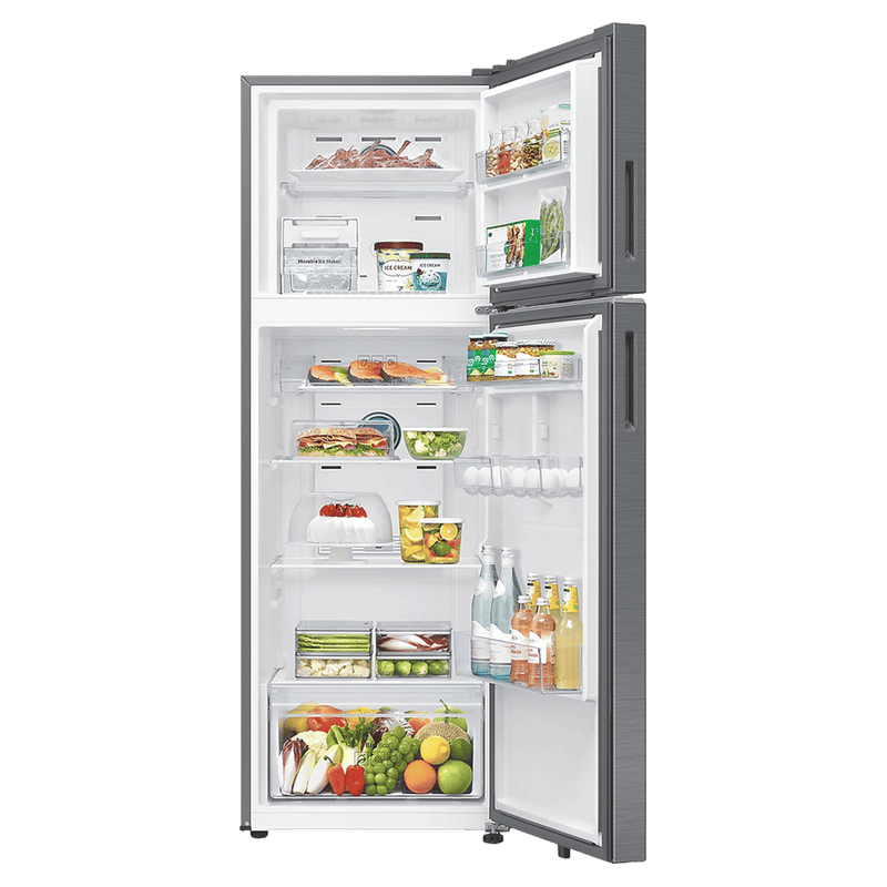 SAMSUNG 350 Litres 3 Star Frost Free Double Door Smart Wifi Enabled Refrigerator with Bespoke AI (RT38DG5A4DS8HL, Elegant Inox)