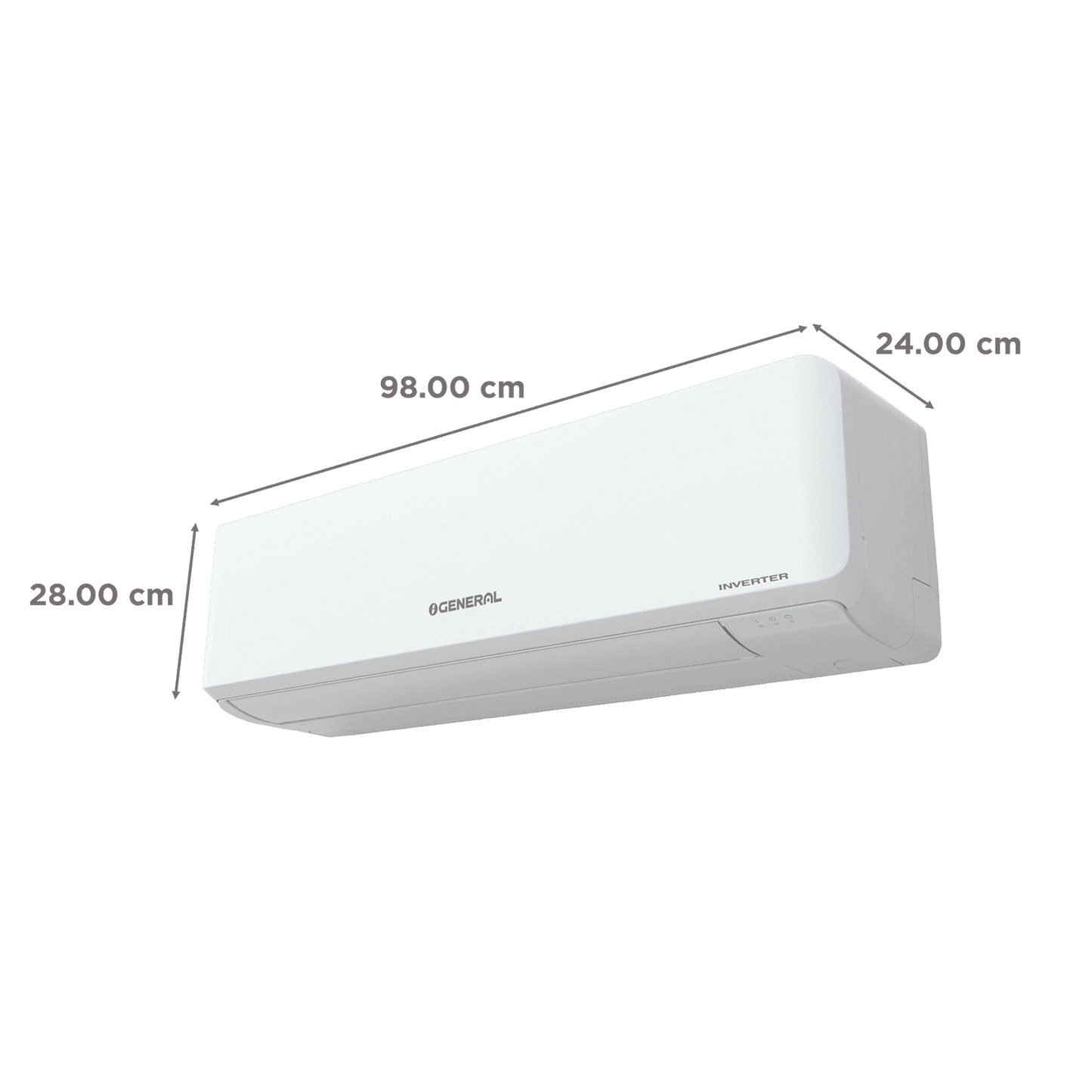 O GENERAL Advanced Hyper Tropical 2 Ton 5 Star Inverter Split AC (Copper Condenser, PM 2.5 Filter, ASGG24CGAA-B)