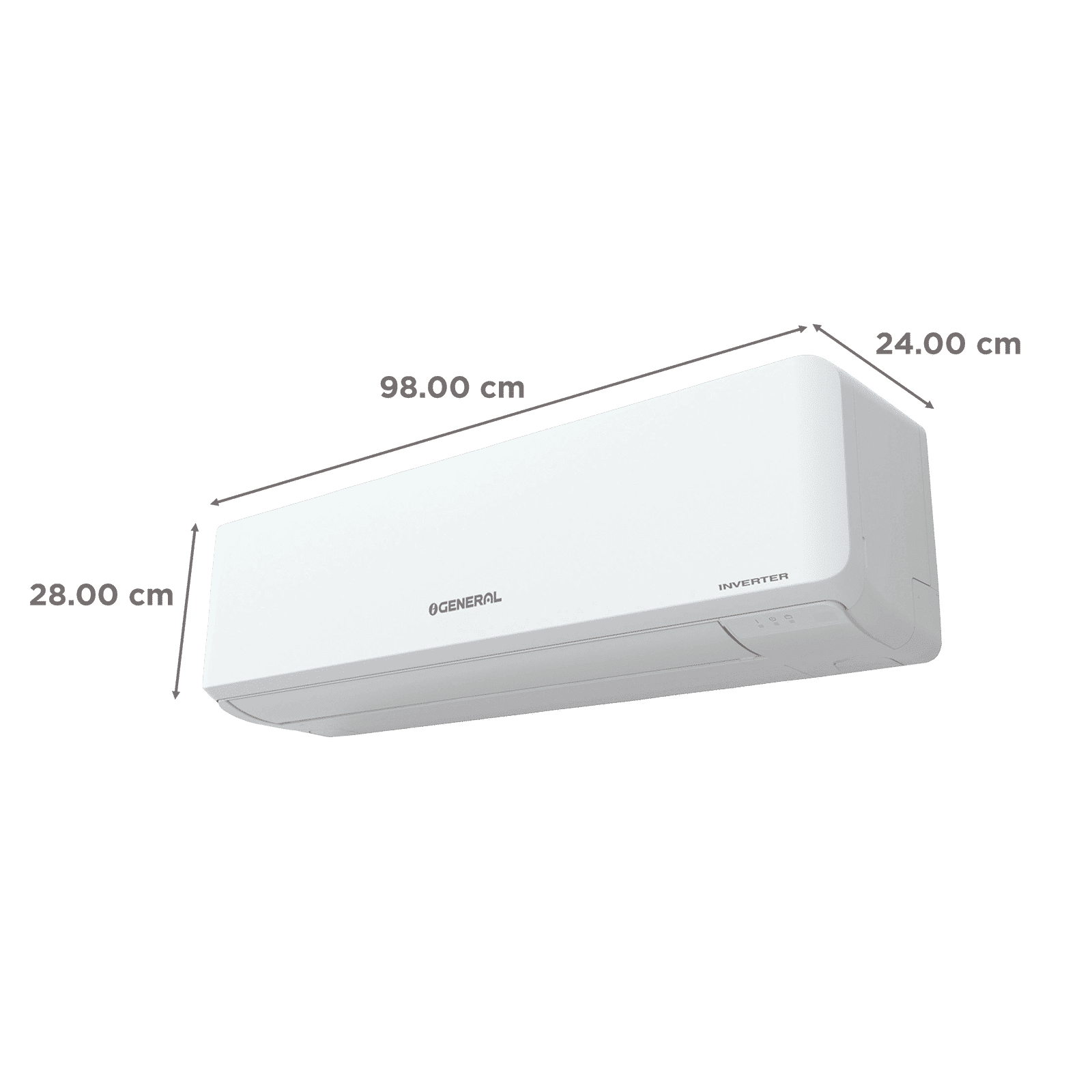O GENERAL Advanced Hyper Tropical 2 Ton 5 Star Inverter Split AC (Copper Condenser, PM 2.5 Filter, ASGG24CGAA-B)