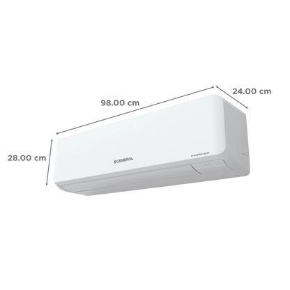 O GENERAL Advanced Hyper Tropical 2 Ton 5 Star Inverter Split AC (Copper Condenser, PM 2.5 Filter, ASGG24CGAA-B)
