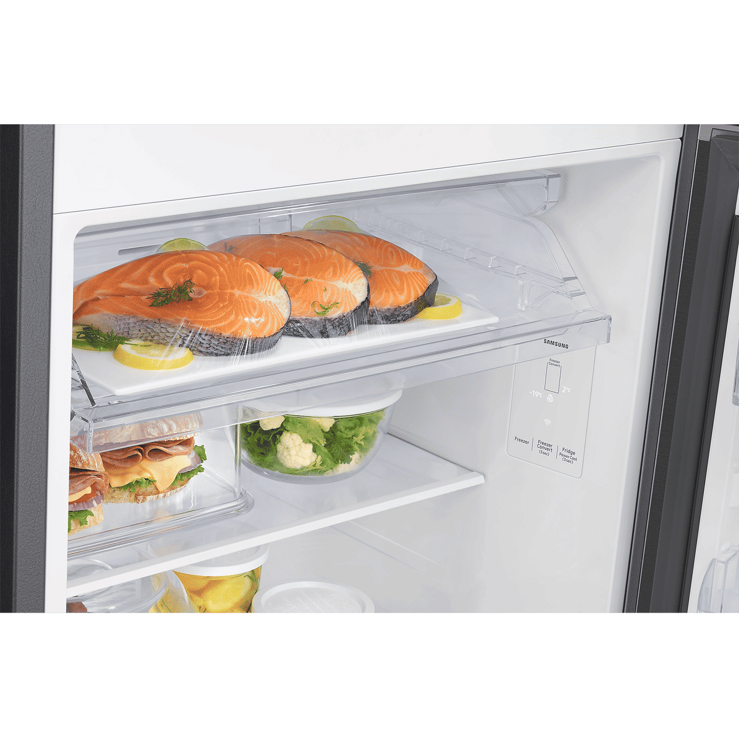 SAMSUNG 350 Litres 3 Star Frost Free Double Door Smart Wifi Enabled Refrigerator with Bespoke AI (RT38DG5A4DBXHL, Luxe Black)