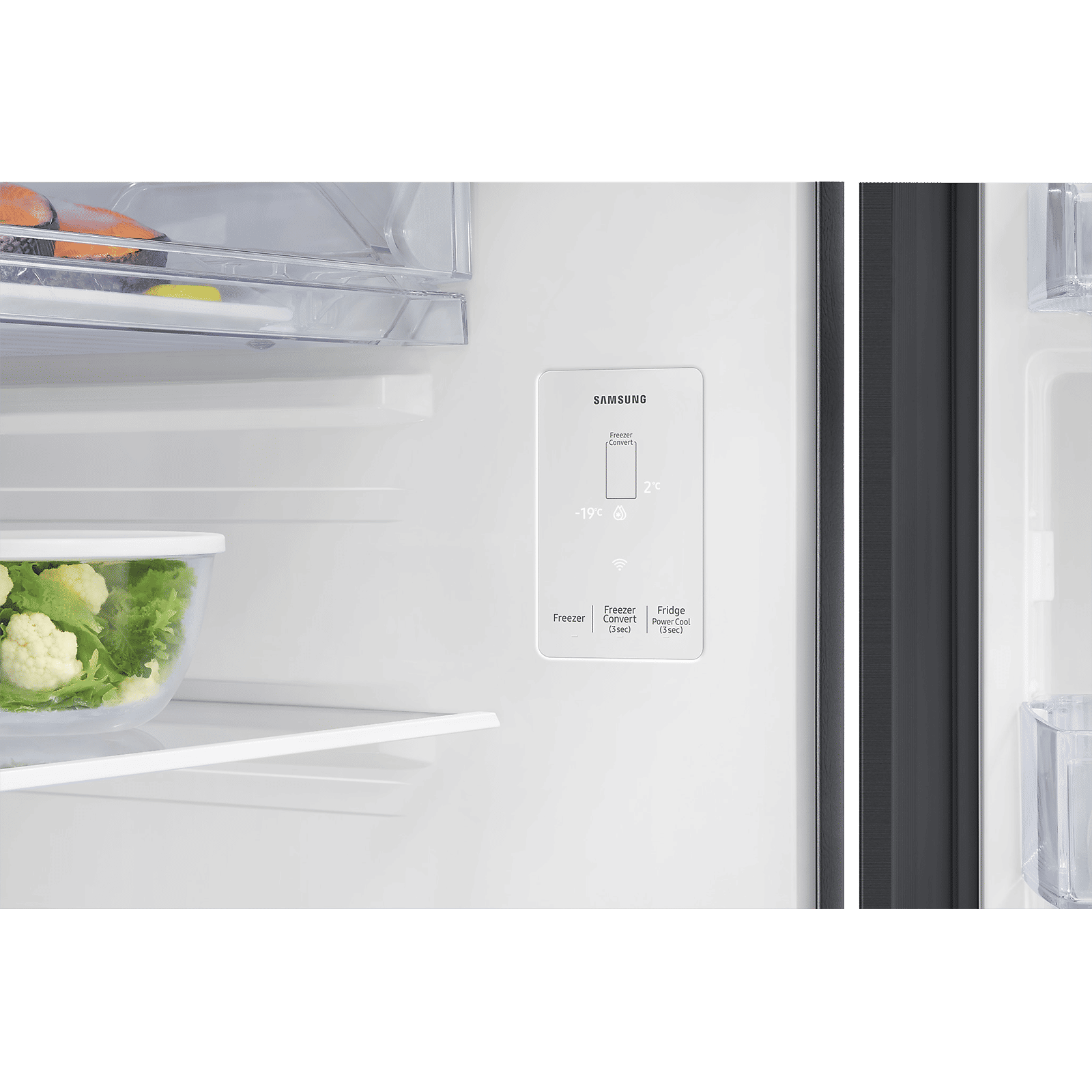 SAMSUNG 350 Litres 3 Star Frost Free Double Door Smart Wifi Enabled Refrigerator with Bespoke AI (RT38DG5A4DBXHL, Luxe Black)