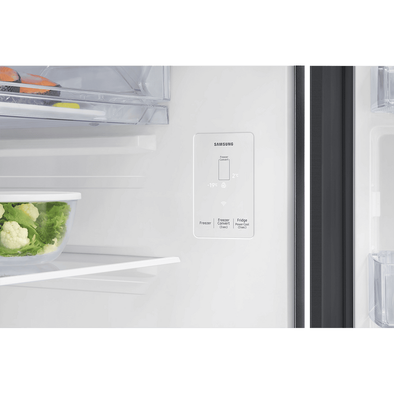 SAMSUNG 350 Litres 3 Star Frost Free Double Door Smart Wifi Enabled Refrigerator with Bespoke AI (RT38DG5A4DBXHL, Luxe Black)