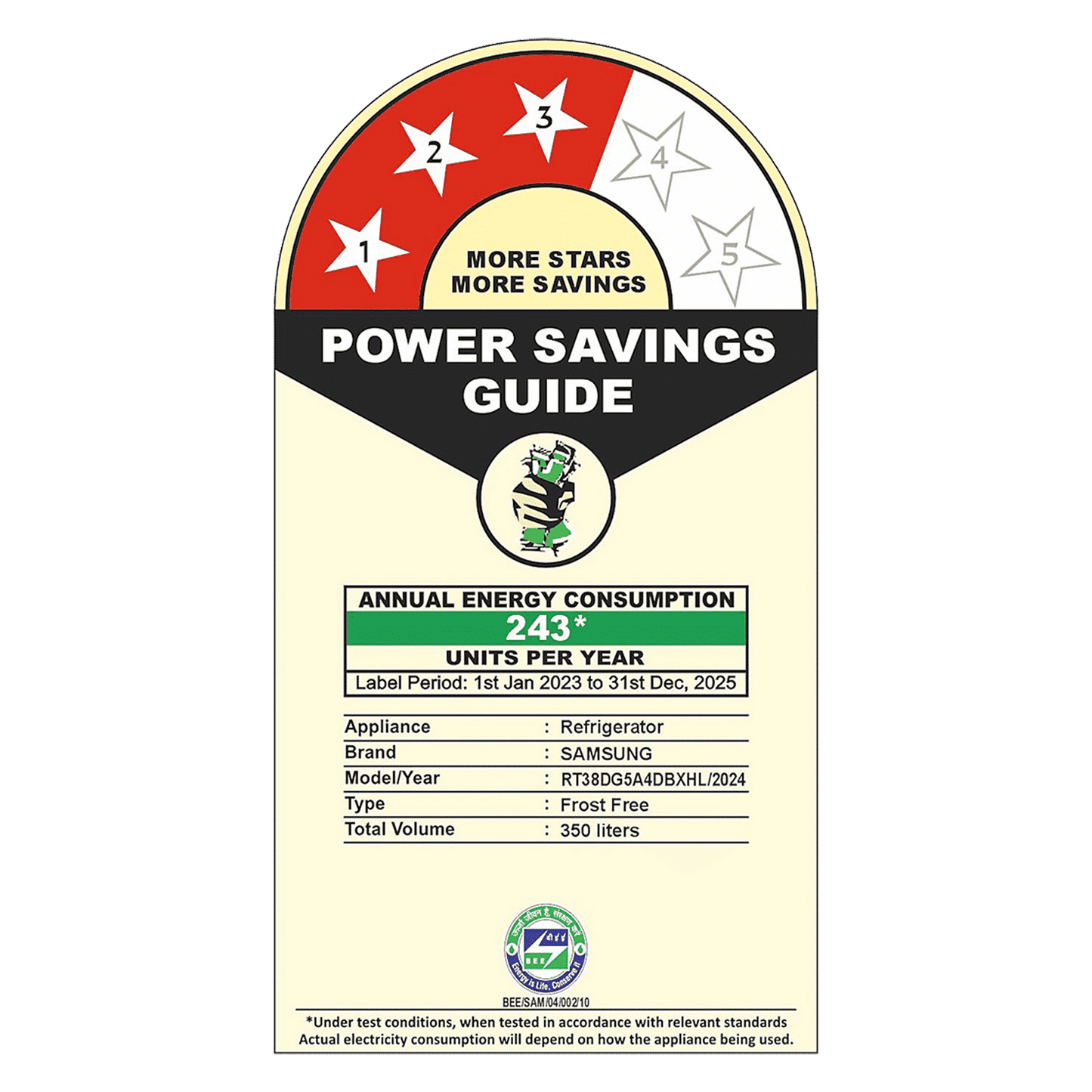 SAMSUNG 350 Litres 3 Star Frost Free Double Door Smart Wifi Enabled Refrigerator with Bespoke AI (RT38DG5A4DBXHL, Luxe Black)