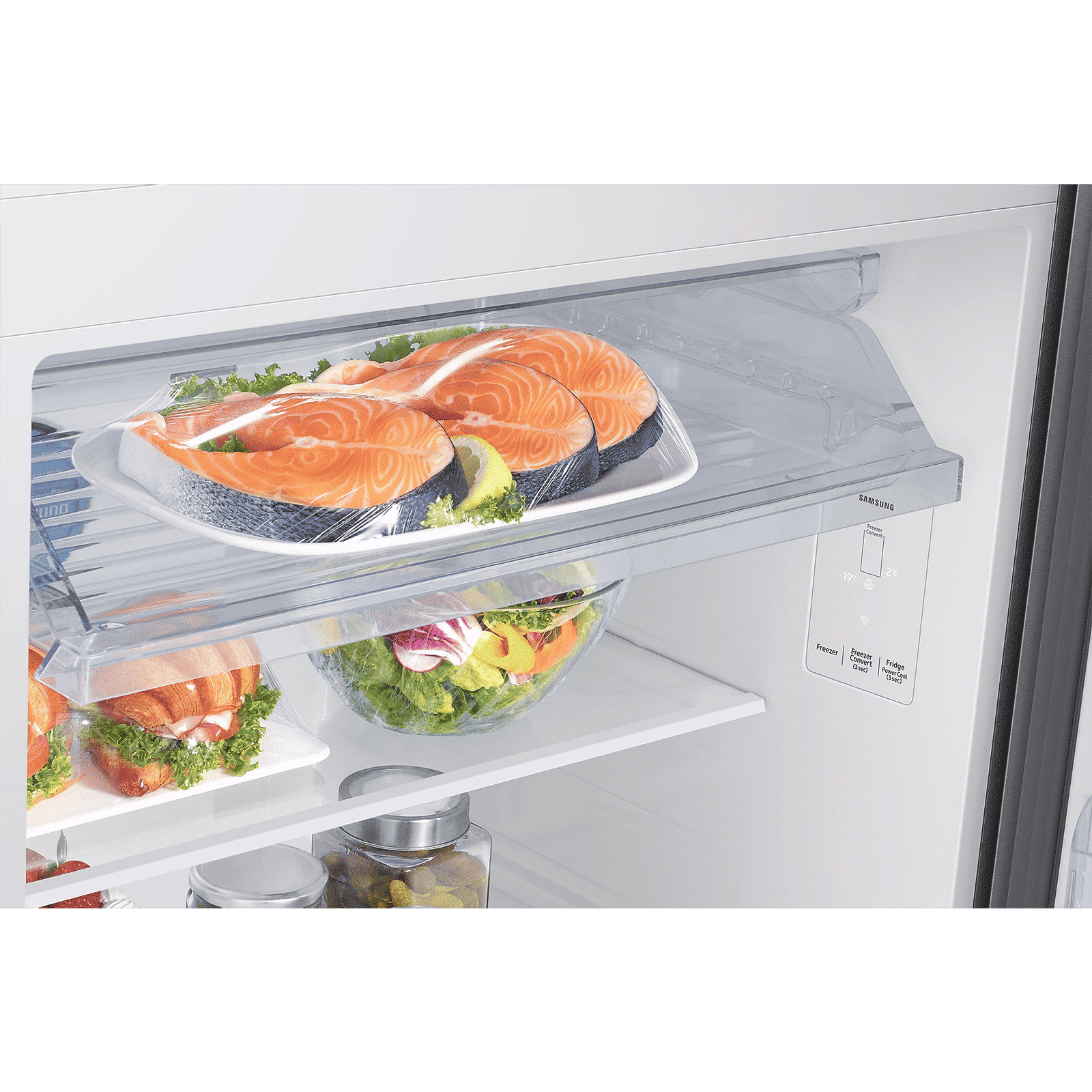 SAMSUNG 396 Litres 2 Star Frost Free Double Door Smart Wifi Enabled Refrigerator with Bespoke AI (RT41DG6A2BSLHL, Real Stainless)