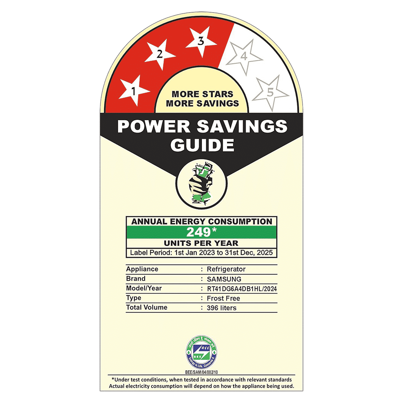 SAMSUNG 396 Litres 3 Star Frost Free Double Door Smart Wifi Enabled Refrigerator with Bespoke AI (RT41DG6A4DB1HL, Black Matt)