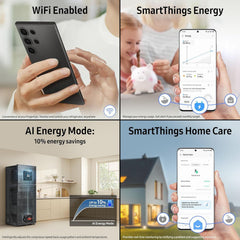 SAMSUNG 396 Litres 3 Star Frost Free Double Door Smart Wifi Enabled Refrigerator with Bespoke AI (RT41DG6A4DB1HL, Black Matt)