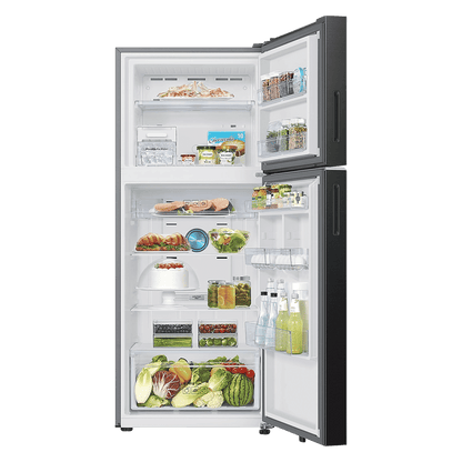 SAMSUNG 396 Litres 3 Star Frost Free Double Door Smart Wifi Enabled Refrigerator with Bespoke AI (RT41DG6A4DB1HL, Black Matt)
