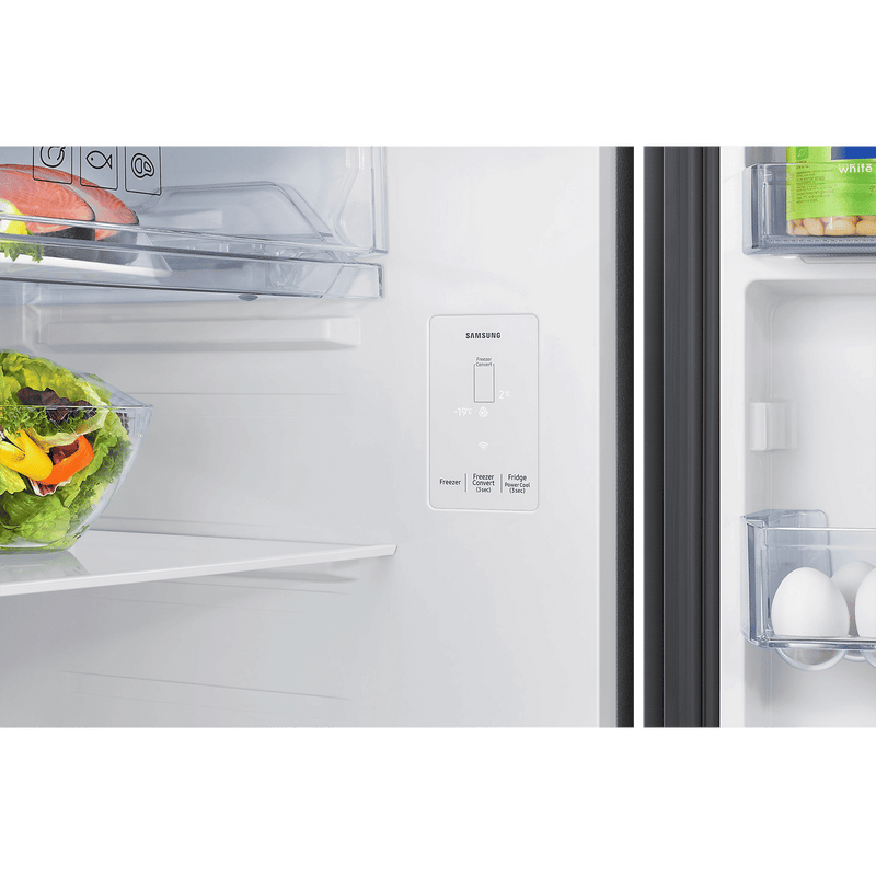 SAMSUNG 396 Litres 3 Star Frost Free Double Door Smart Wifi Enabled Refrigerator with Bespoke AI (RT41DG6A4DB1HL, Black Matt)