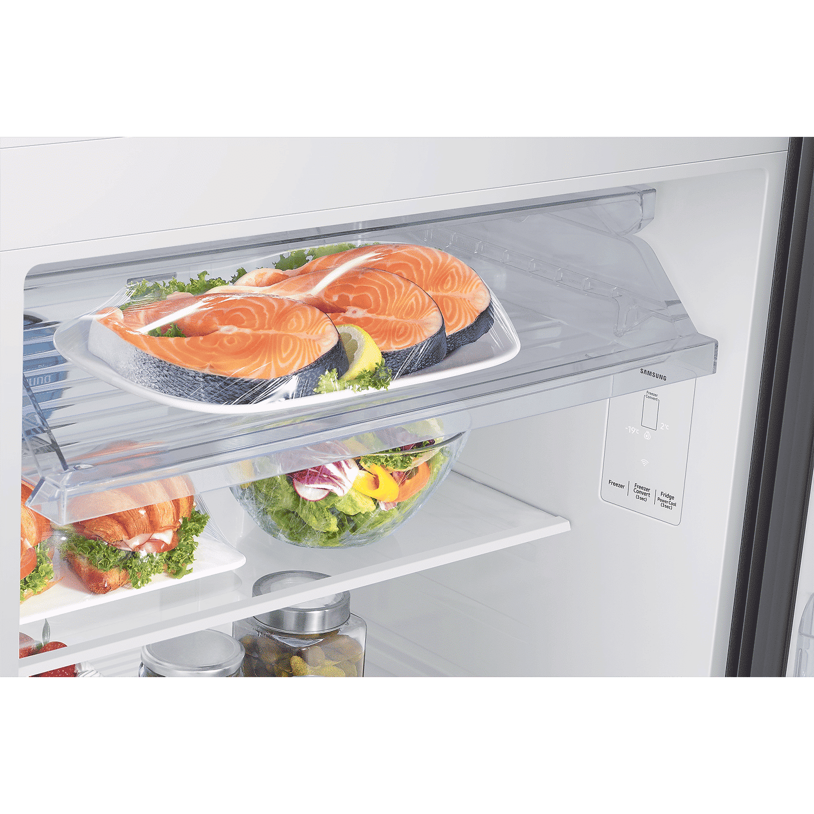 SAMSUNG 396 Litres 3 Star Frost Free Double Door Smart Wifi Enabled Refrigerator with Bespoke AI (RT41DG6A4DB1HL, Black Matt)