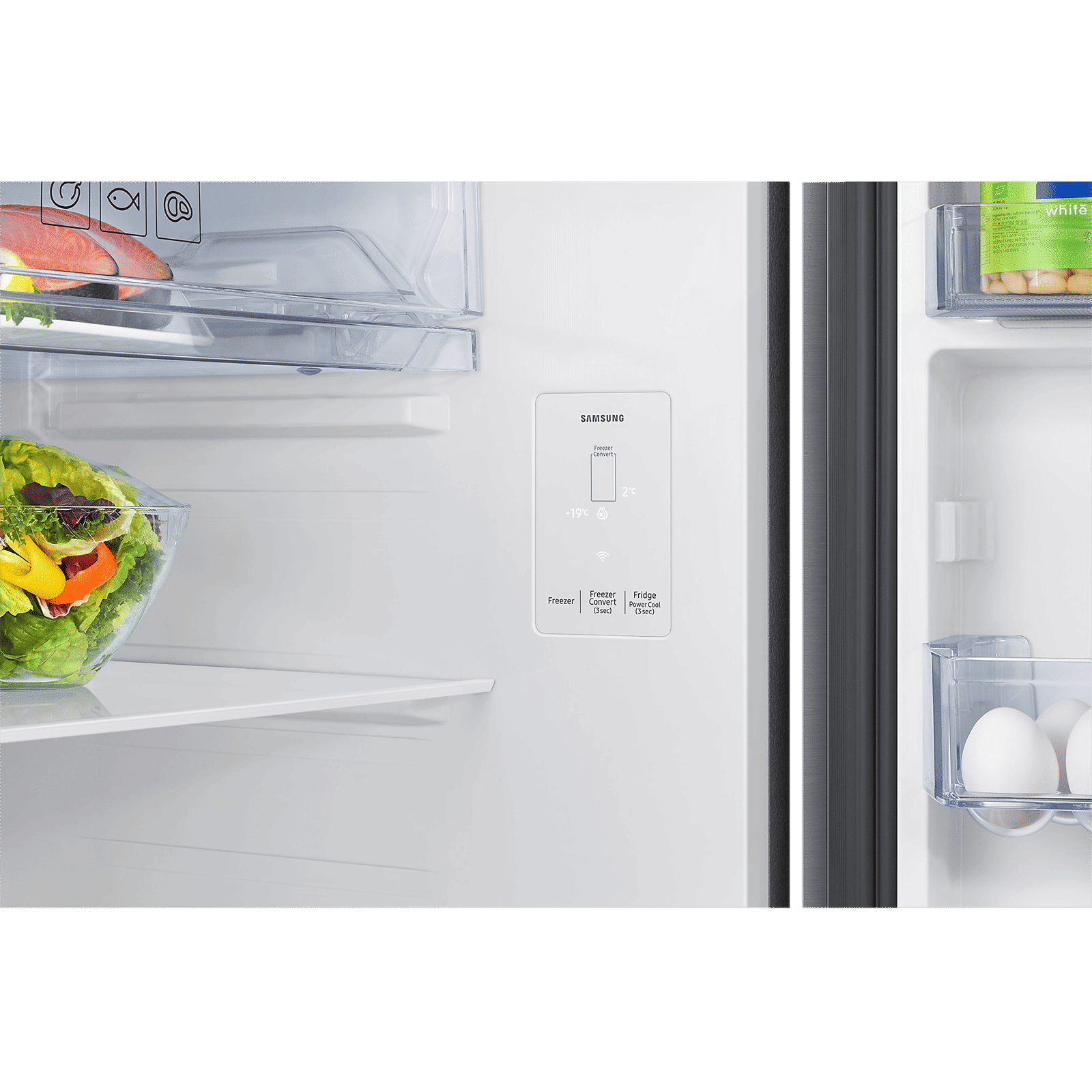 SAMSUNG 419 Litres 2 Star Frost Free Double Door Smart Wifi Enabled Refrigerator with Bespoke AI (RT45DG6A2BS8HL, Elegant Inox)