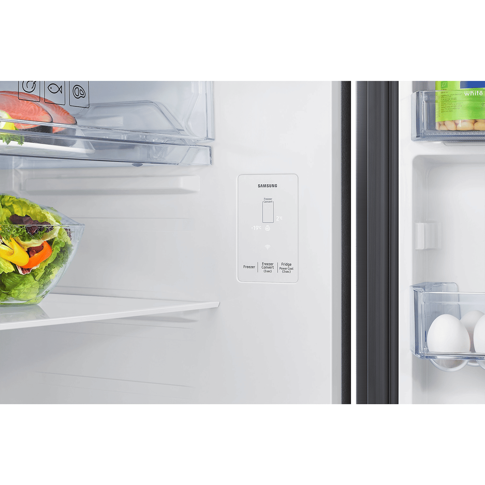 SAMSUNG 419 Litres 3 Star Frost Free Double Door Smart Wifi Enabled Refrigerator with Bespoke AI (RT45DG6A4DB1HL, Black Matt)