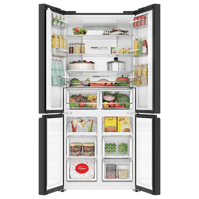 Haier Lumiere 520 Liters 3 Star Auto Defrost Four Door Smart Wifi Enabled Refrigerator with Colorful Digital Display (HRB-600MGU1, Mirror Glass)