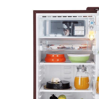 LG 201 Series 185 Litres 5 Star Direct Cool Single Door Refrigerator with Auto Smart Connect (GL-D201ASBU, Scarlet Bloom)
