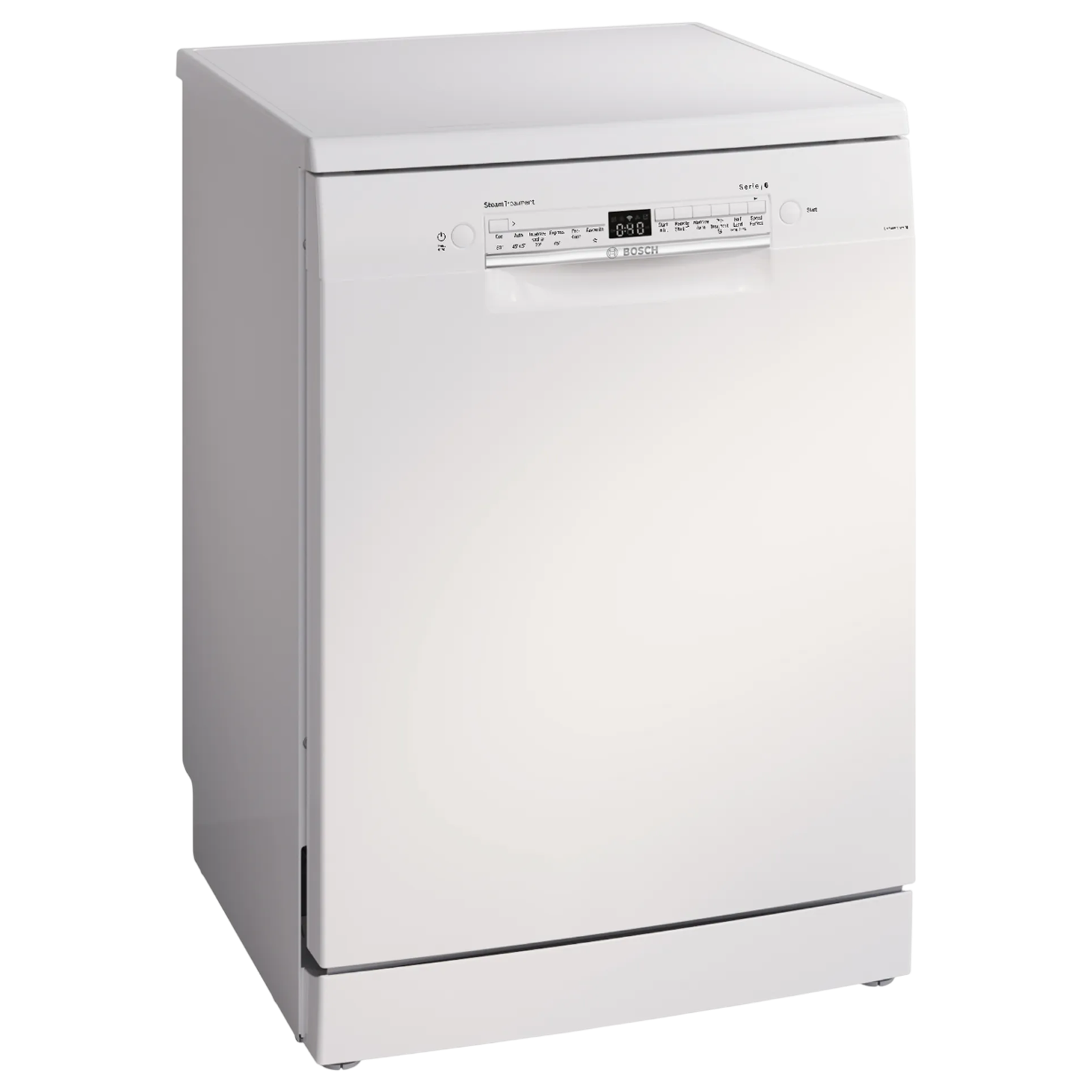 BOSCH Series 6 14 Place Settings Free Standing Dishwasher with Glass Protection Technology (No Pre-rinse Required, White)