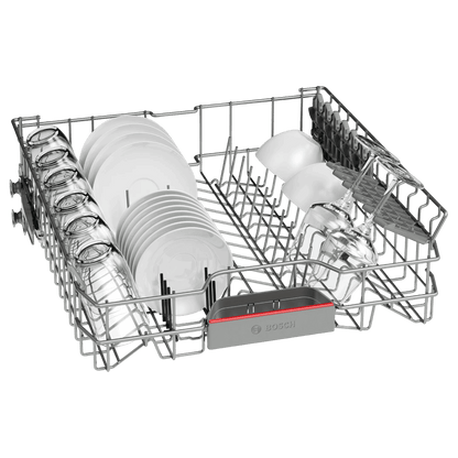 BOSCH Series 6 14 Place Settings Free Standing Dishwasher with Glass Protection Technology (No Pre-rinse Required, White)