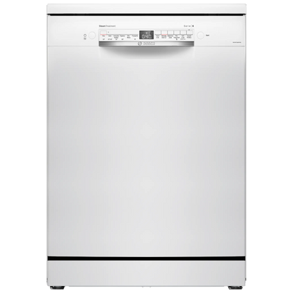 BOSCH Series 6 14 Place Settings Free Standing Dishwasher with Glass Protection Technology (No Pre-rinse Required, White)