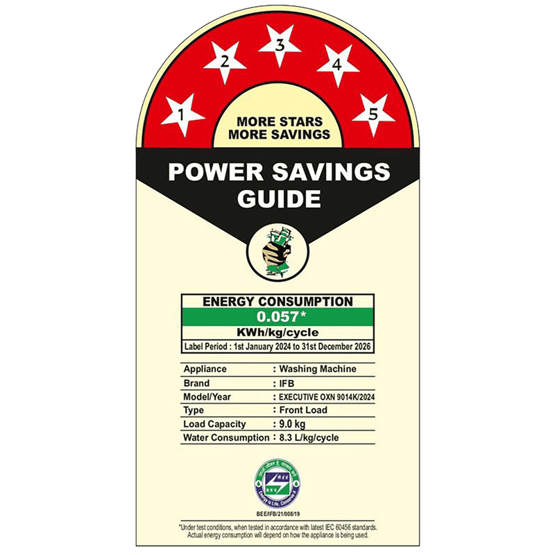 IFB 9 kg 5 Star Wi-Fi Inverter Fully Automatic Front Load Washing Machine (Executive OXN 9014K, AI Technology, Onyx Grey)