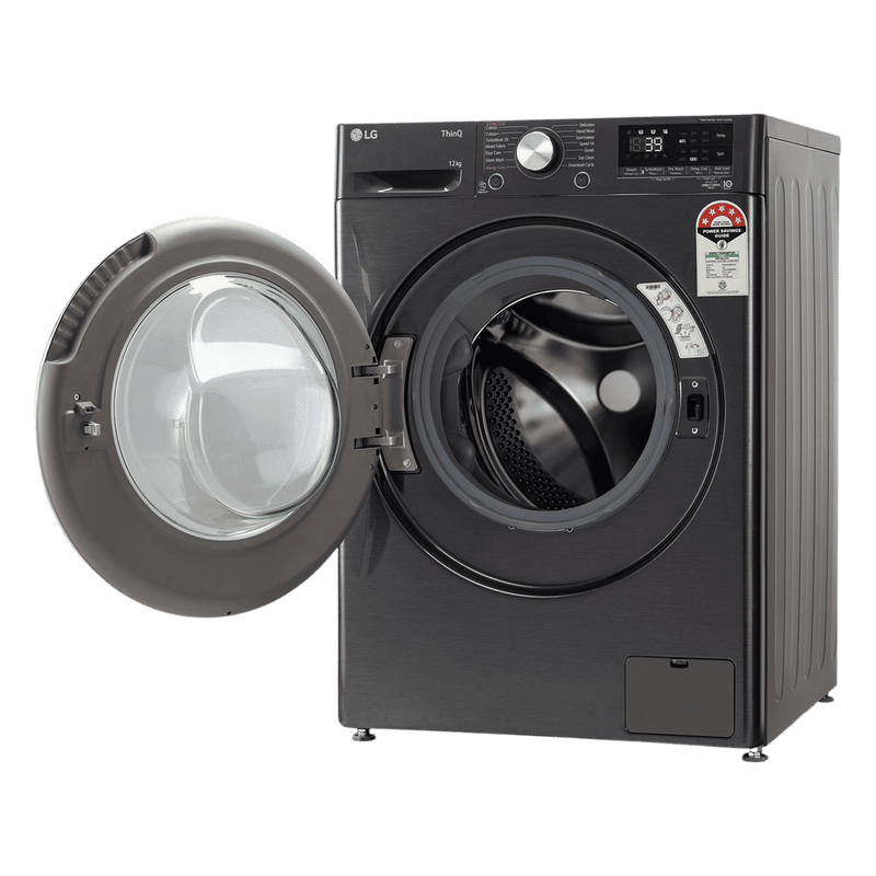 LG 12 kg 5 Star Wi-Fi Inverter Fully Automatic Front Load Washing Machine (FHP1412Z9B.APBQEIL, AI Direct Drive, Platinum Black)