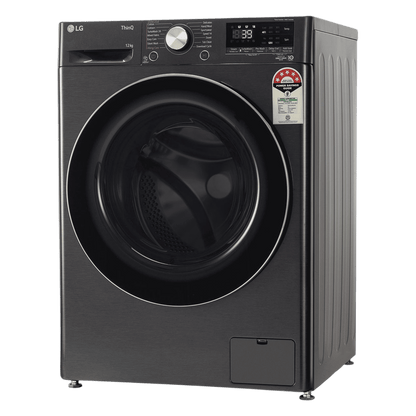 LG 12 kg 5 Star Wi-Fi Inverter Fully Automatic Front Load Washing Machine (FHP1412Z9B.APBQEIL, AI Direct Drive, Platinum Black)