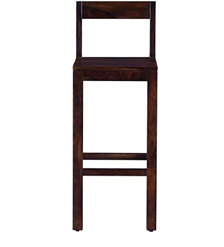 Solid Wooden Bar Chair | Hotel Bar Counter Chair | Cafe Bar Chair in Provincial Light Walnut Finish