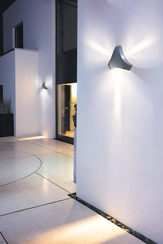Philips 58163 Triangular 9W, LED Wall Light, (Black)