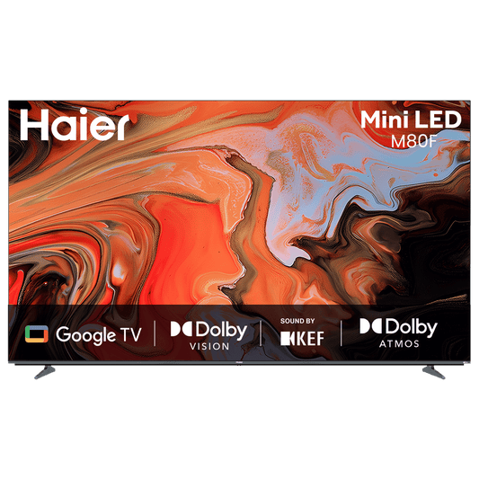 Haier 55M80 139.7 cm (55 inch) 4K Ultra HD Mini LED Smart Google TV with Google Assistant Support (2025 model)