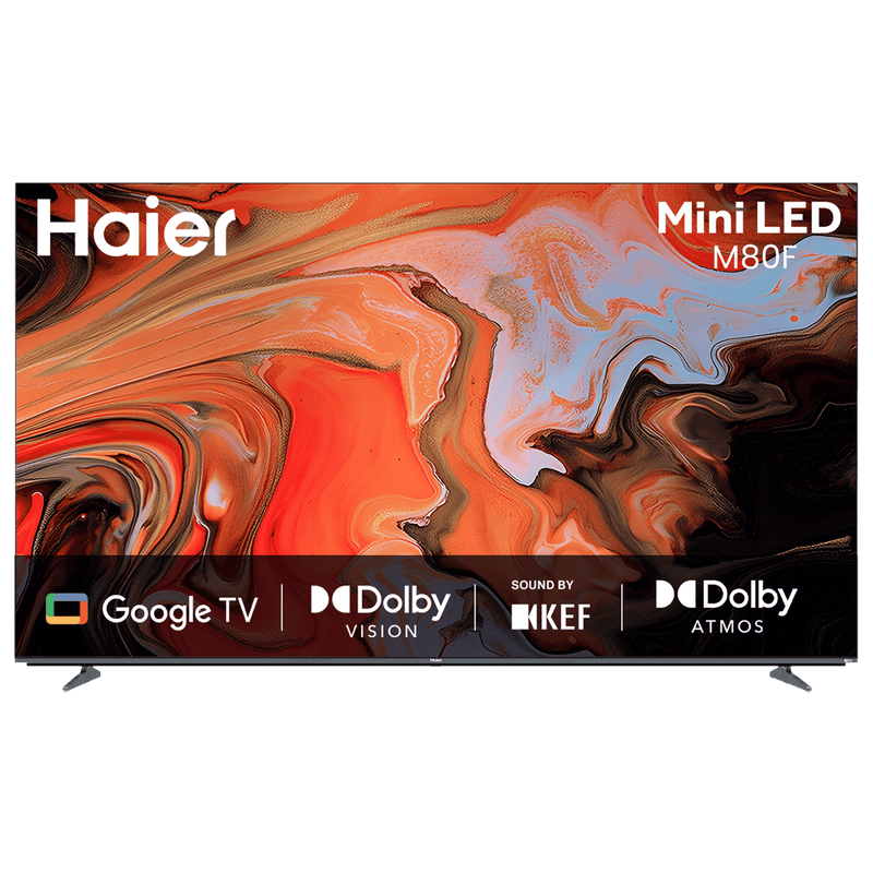 Haier 55M80 139.7 cm (55 inch) 4K Ultra HD Mini LED Smart Google TV with Google Assistant Support (2025 model)