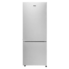 Haier 300 Litres 2 Star Frost Free Double Door Bottom Mount Refrigerator with Antibacterial Gasket (HRB-3502BS-P, Brushline Silver)