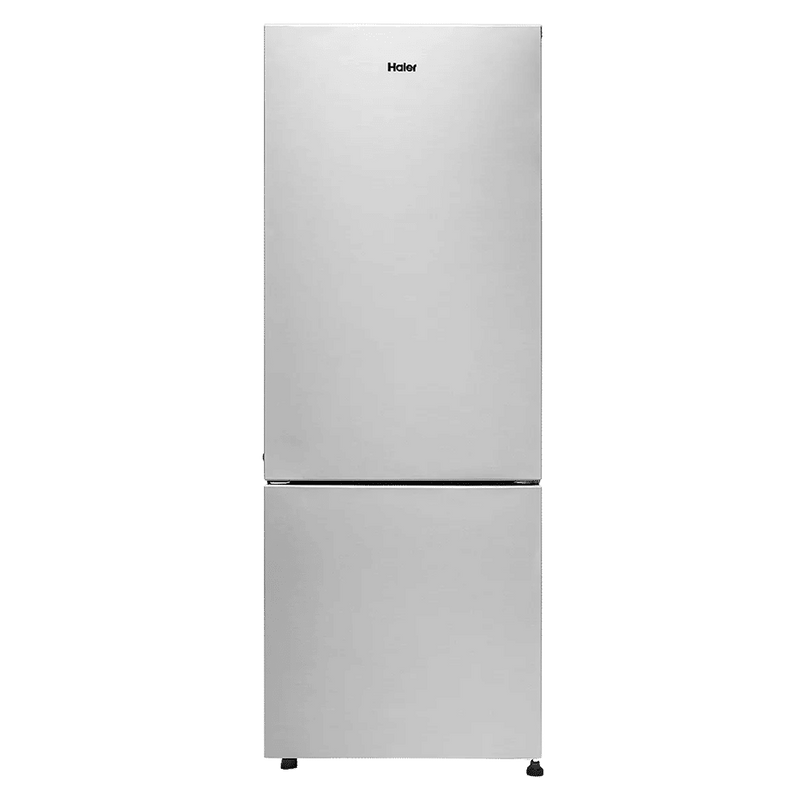 Haier 300 Litres 2 Star Frost Free Double Door Bottom Mount Refrigerator with Antibacterial Gasket (HRB-3502BS-P, Brushline Silver)