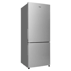 Haier 300 Litres 2 Star Frost Free Double Door Bottom Mount Refrigerator with Antibacterial Gasket (HRB-3502BS-P, Brushline Silver)