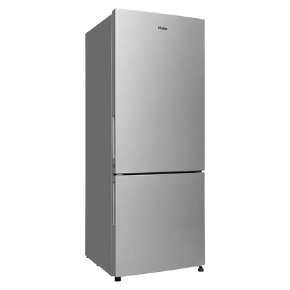 Haier 300 Litres 2 Star Frost Free Double Door Bottom Mount Refrigerator with Antibacterial Gasket (HRB-3502BS-P, Brushline Silver)