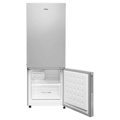 Haier 300 Litres 2 Star Frost Free Double Door Bottom Mount Refrigerator with Antibacterial Gasket (HRB-3502BS-P, Brushline Silver)
