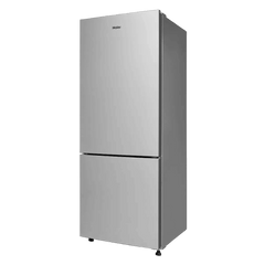 Haier 300 Litres 2 Star Frost Free Double Door Bottom Mount Refrigerator with Antibacterial Gasket (HRB-3502BS-P, Brushline Silver)