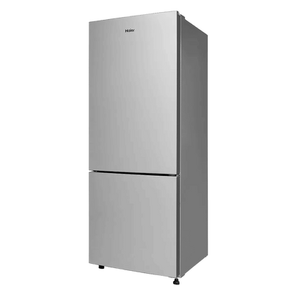 Haier 300 Litres 2 Star Frost Free Double Door Bottom Mount Refrigerator with Antibacterial Gasket (HRB-3502BS-P, Brushline Silver)